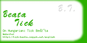 beata tick business card